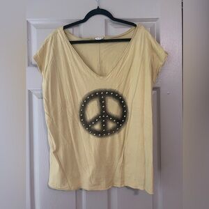 POL Yellow Peace Graphic Tee